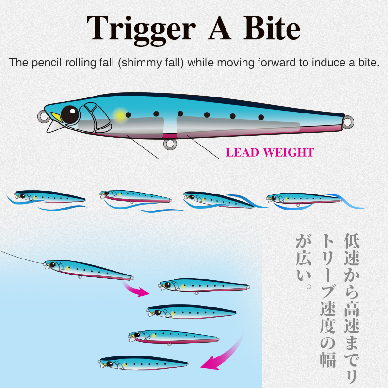 TSURINOYA leurre de pêche coulant 85S 105S crayon à lèvres courtes aérateur 85mm 20g 105mm 30g Max 90m longue coulée appâts durs d'eau salée