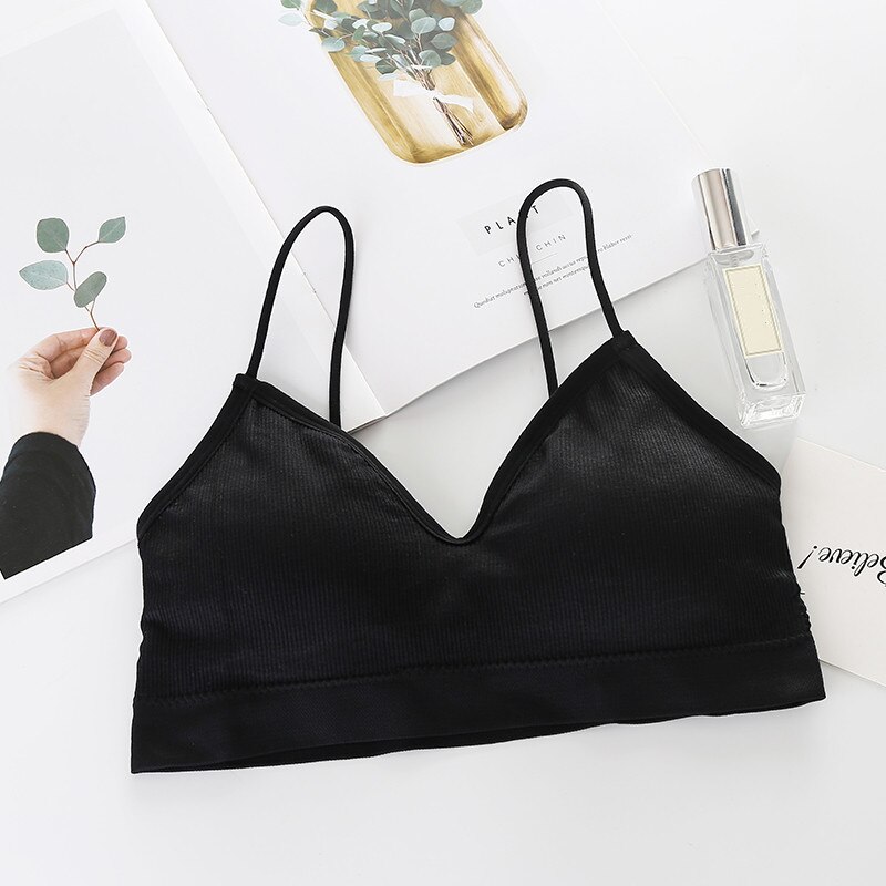 Sujetador deportivo sin espalda Top deportivo Sujetador deportivo sin costuras Yoga mujeres sujetador Tops Bralette cuello en V Sujetador deportivo Push Up: D