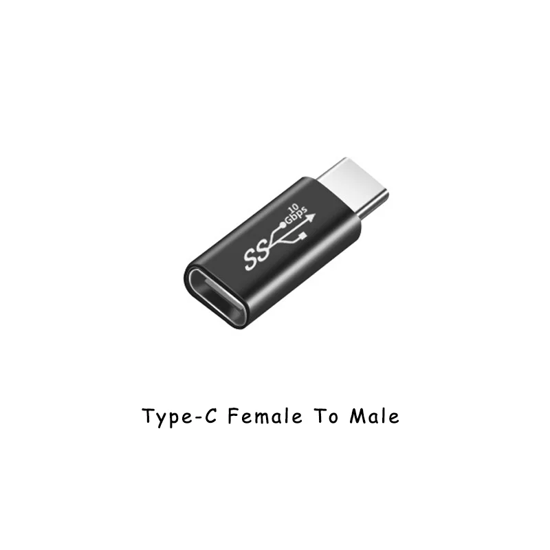 NNBILI Right Angle 90 Degree USB 3.1 Type C Adapter Female To Male Converter 10 Gbps USB C Charge Data Sync Extension Connector: green