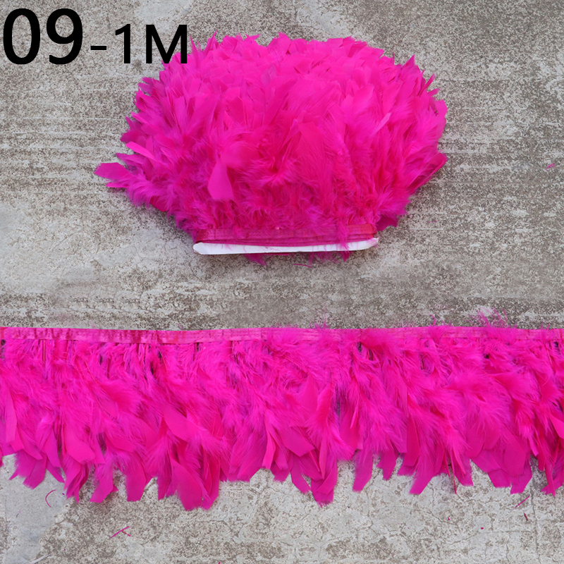 Ruban de plumes doux sans perte, 1m, 20 couleurs, bricolage artisanat jupe robe vêtements chaussures décoration couture bijoux accessoires: 9