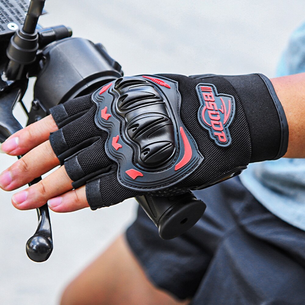 Motorcycle Half Finger Glove Motorbike Motocross Moto Hard Knuckle Fingerless Riding Biker Protective Gear gloves