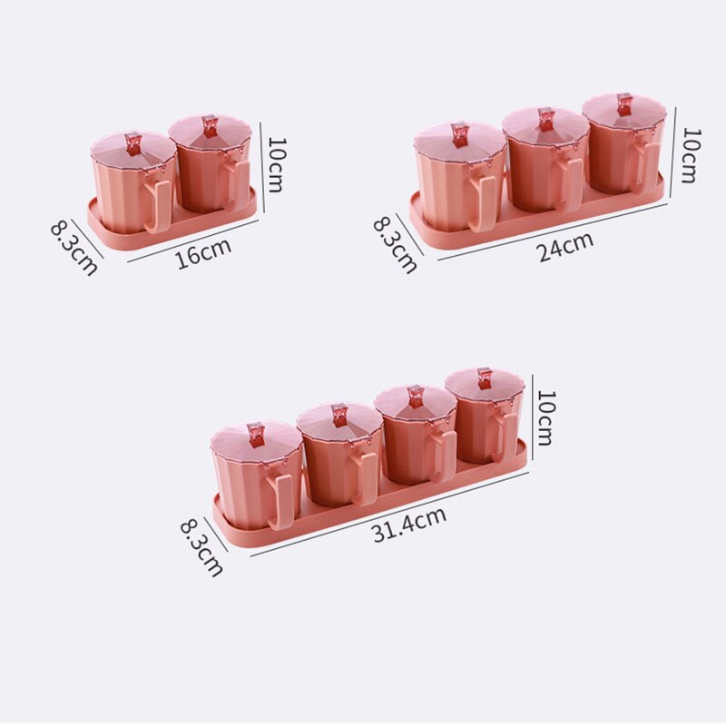 Kitchen Spice jar Set Multi-grids Seasoning Box With Lids Spoon Plastic Pepper Salt Condiment Bottle Kitchen Tools Accessories