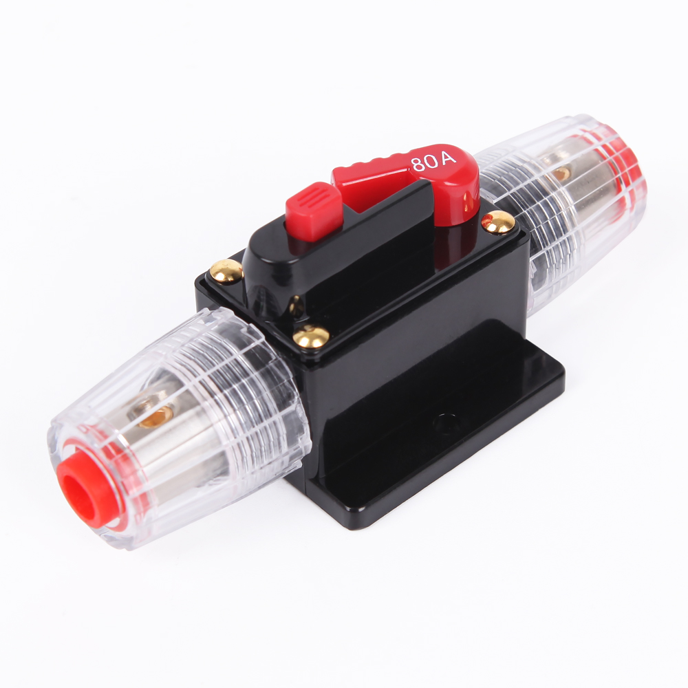Interruptor de circuito estéreo 50/100/50/30/20/40/60/80A 12V 24V para coche y camión, amplificador de modificación de Audio, reinicio automático de fusible