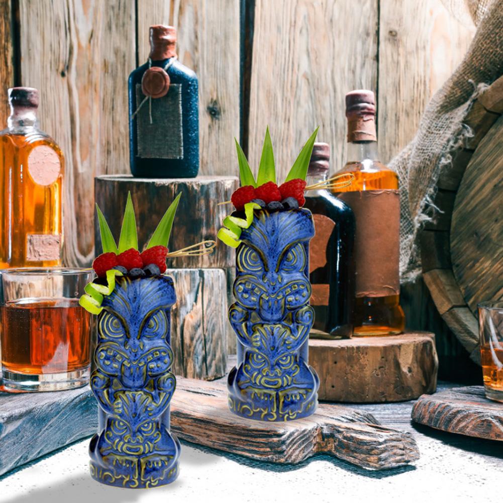 450ml uggla form tiki mugg keramisk kopp öl kopp kaffe mugg tiki kopp keramik hantverk