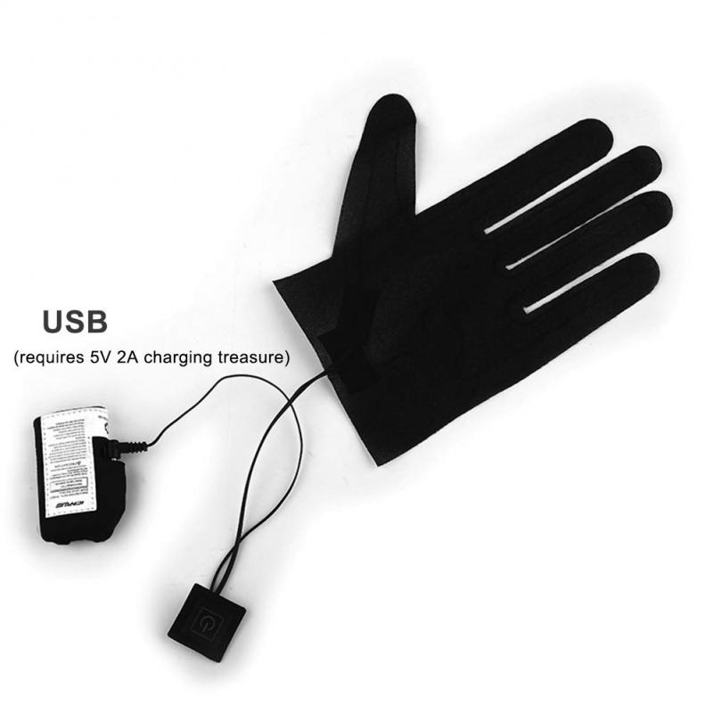 Heizung Kleidung Drei-eben Einstellung USB Ladung Heizung Blatt Erhitzt Pad Kalt-Beweis Fünf-Finger Handschuhe