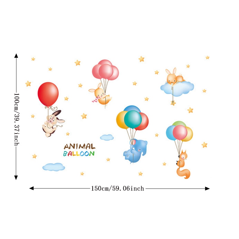 100 x 150 cm ballong vegg klistremerker låve rom hjem dekor ballong vinyl låve rom merket baby rom barnehage dekor