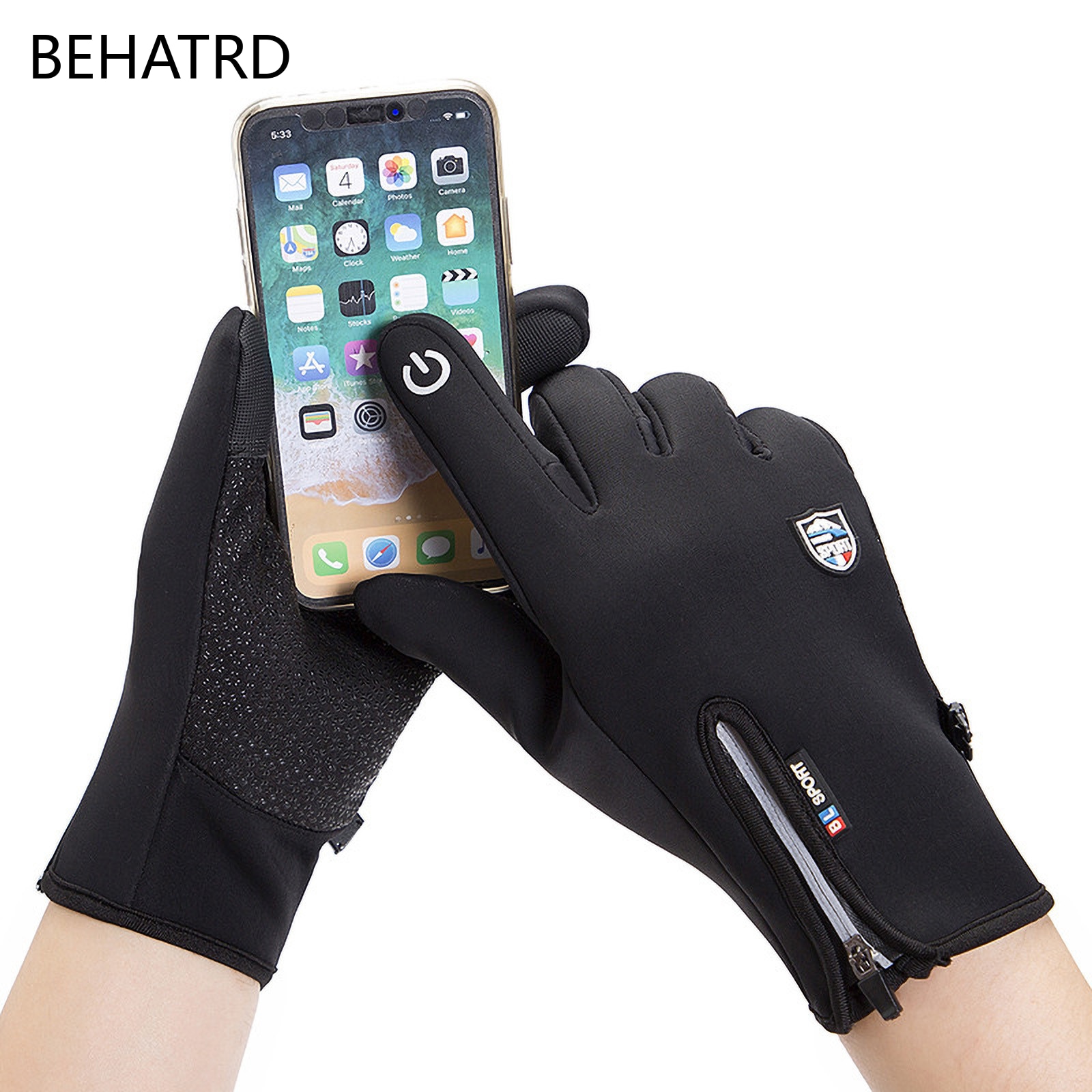 Windproof Cycling Gloves Full Finger Sport Riding MTB Bike Gloves Touch Screen Winter Autumn Bicycle Keep Warm Gloves Uniesx