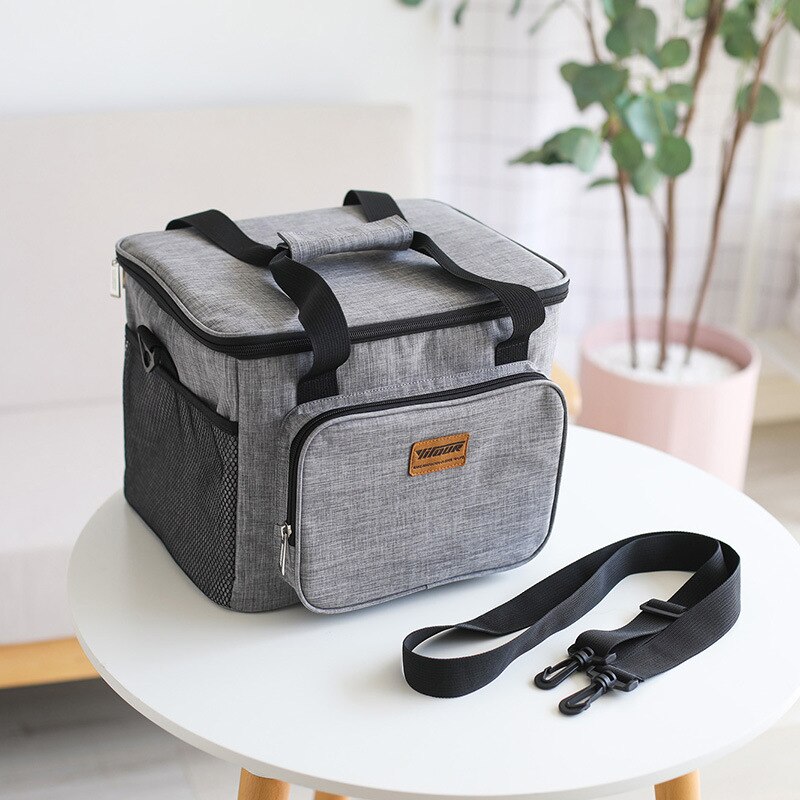 17L Tragbare Kühltasche Thermische Mittagessen Picknick Box Mahlzeit Isolierte Tasche Getränke Dosen Kühles Eis Pack Fahrzeug Isolierung Tasche