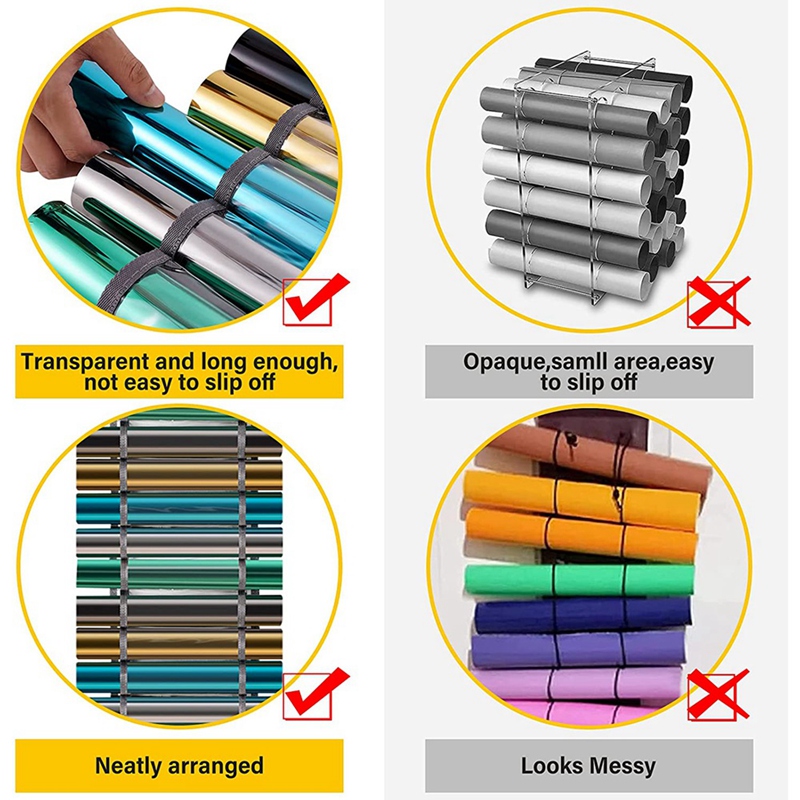 Vinyl Roll 24 Compartments Craft Room Hanging Vinyl Storage Storage Rack Wall Storage Rack Suitable for Crafts