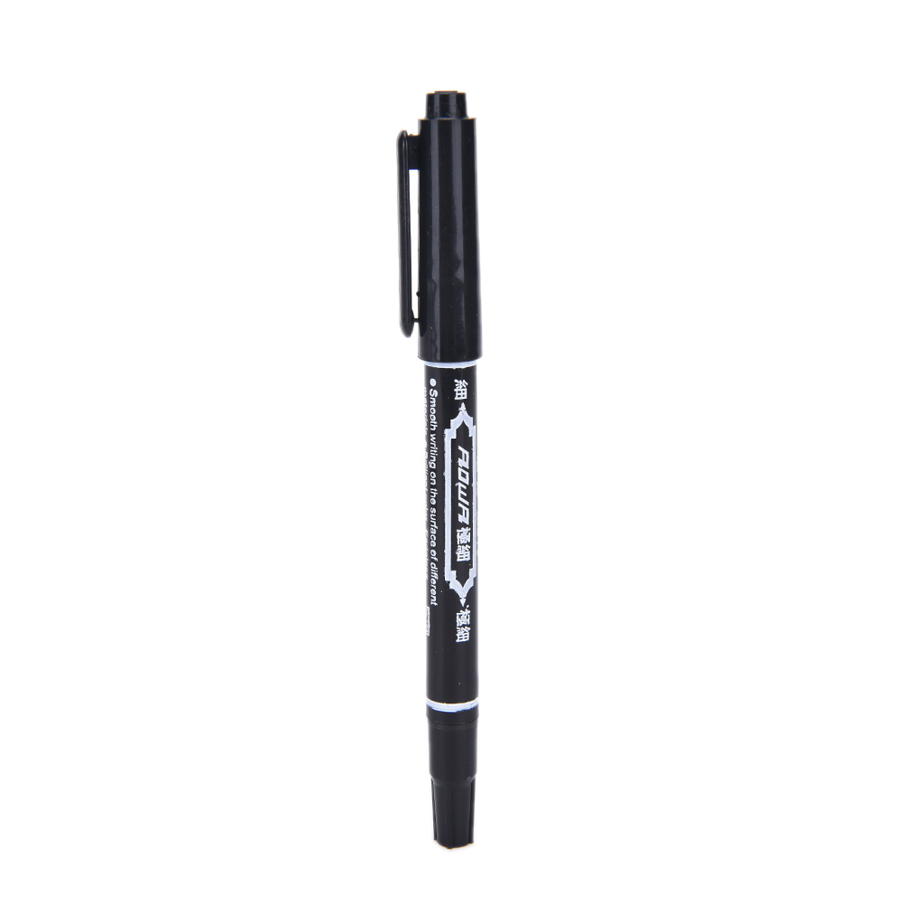 1PC 3 Farben Schnell trocknend Schreiben Stifte Zwilling Tipps Verdoppelt geleitet Haken Linie dauerhaft Farbe Marker Stift Für CD DVD Medien Rabatt