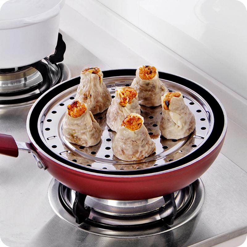 Rvs Plank Geïsoleerde Drie-Been Stoomboot Knoedel Lade Ronde Steamer Keuken Koken Gereedschap