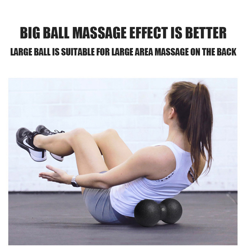 Rodillo de bloque de espuma para Yoga, juego de pelota de cacahuete negra para deportes de ocio, Bola de masaje de acupuntura, Bola de Fascia para relajarse, todo el cuerpo