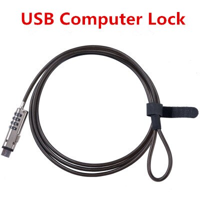 Style USB Notebook Laptop Combination Lock Security Cable - 4 Digit Password Protections, Theft Deterrent