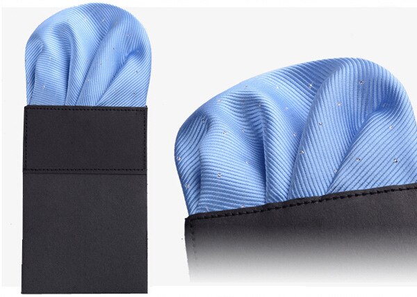 Heren Pre-gevouwen Pocket Plein Solid Stippen Zakdoeken 17 Kleuren Gentleman Formele Wedding Party Business Borst Handdoek: 5