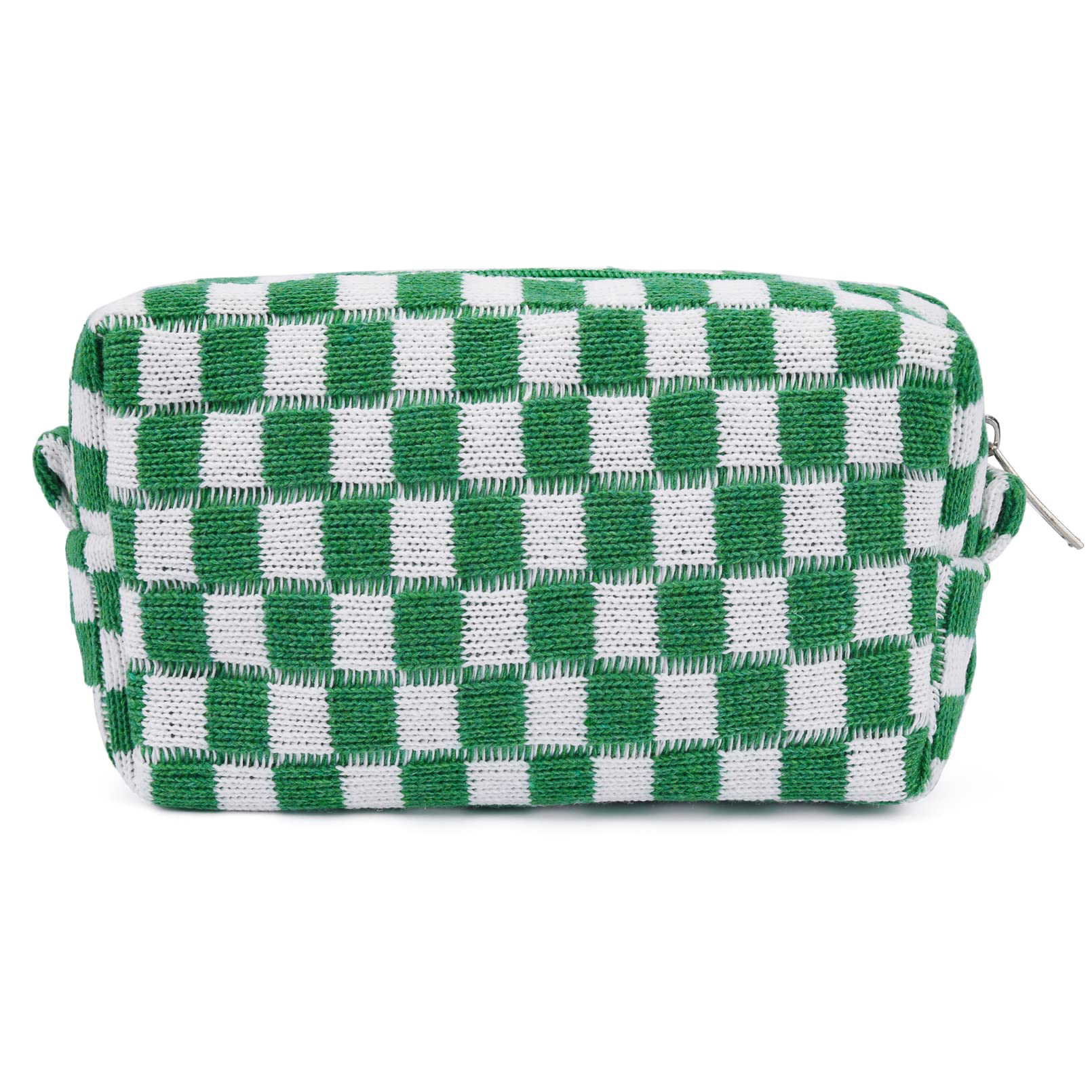 Bolsa de maquillaje grande para mujer y niña, bolso de viaje portátil, bolsa de aseo, organizador, estuche de lápices: Verde militar