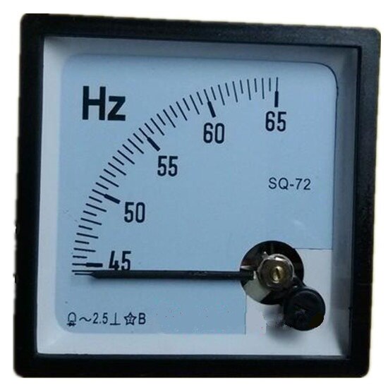 Ac 220v analoge panel frekvens tæller hz meter tester gauge hertz indikator 45-65 hz - 72*72mm rabat