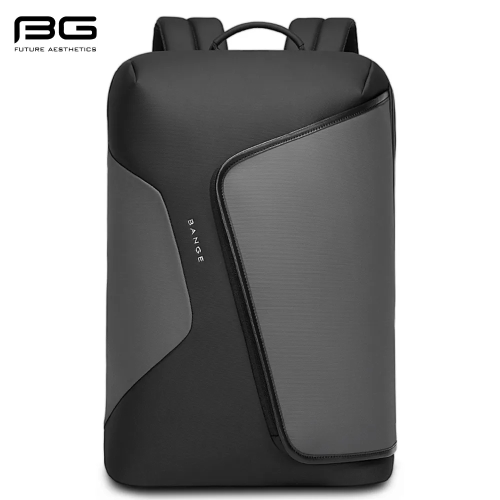 Plecak biznesowy BANGE zewnętrznym portem USB Plecak podróżny z funkcją zapobiegający rozpryskiwaniu wody: Black