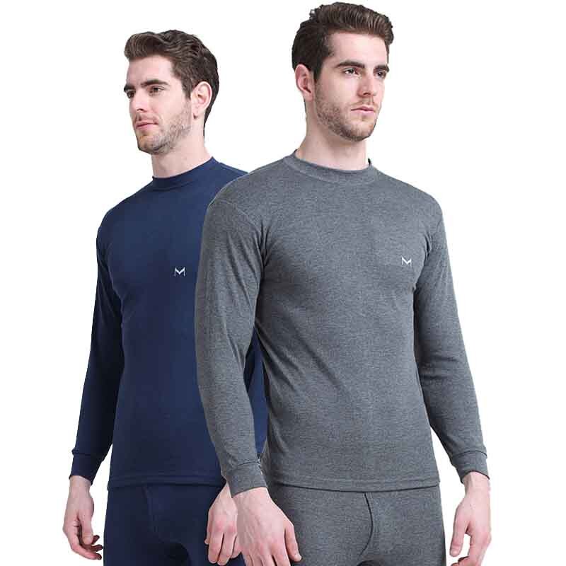 Conjunto de ropa interior térmica para hombre, camisetas cálidas de invierno, ropa interior térmica ultrasuave de Color sólido, Calzoncillos largos cálidos, novedad