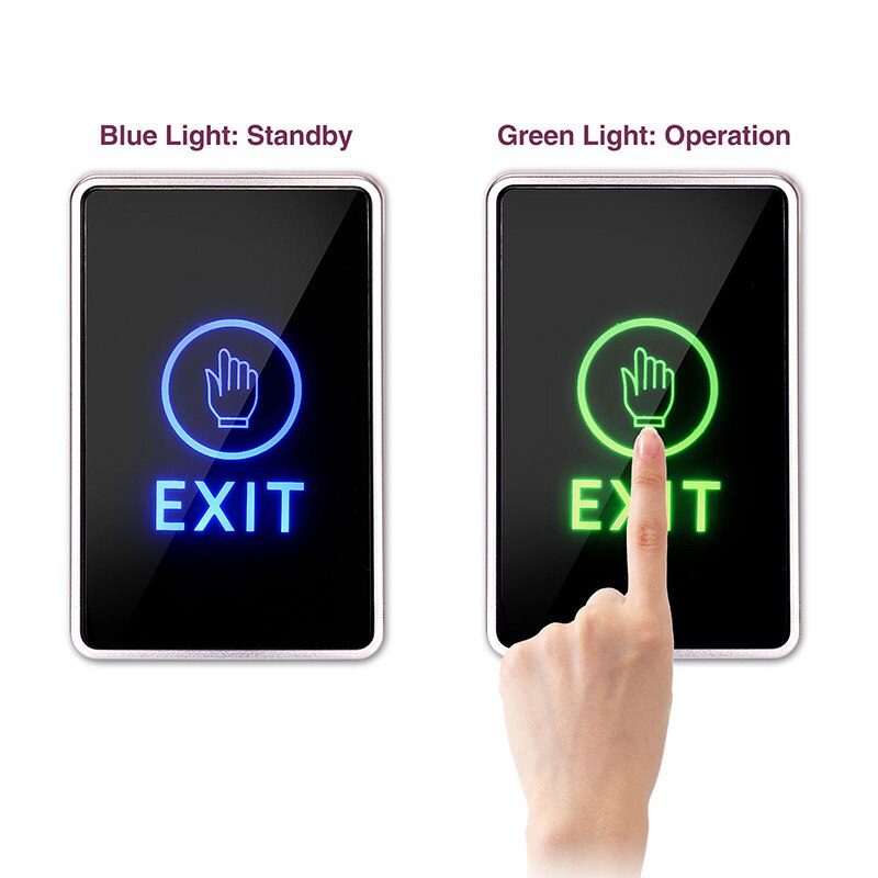 Elektronische deurslot 12 volt schakelaar panel rfid LED light touch release exit toegangscontrole