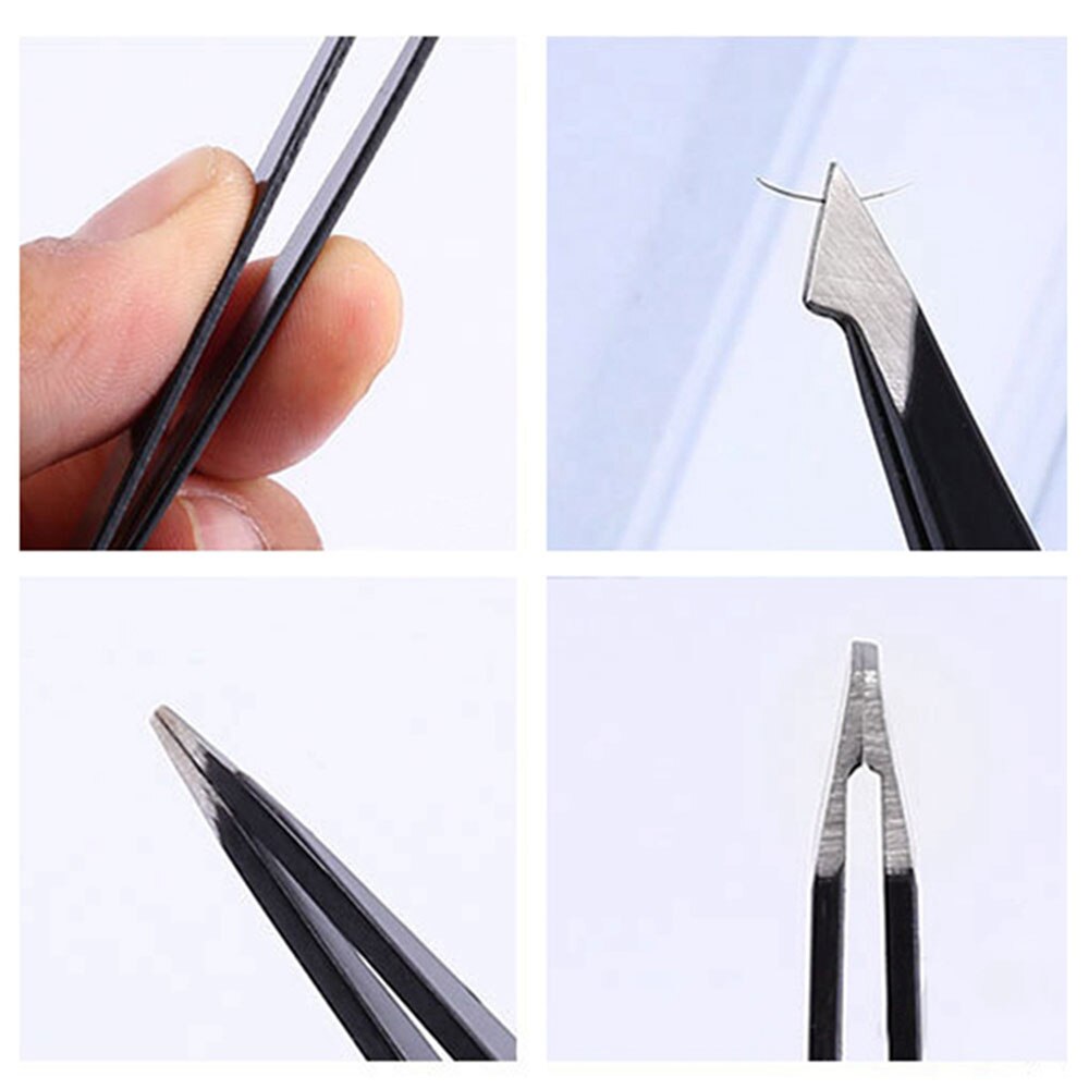4 stücke Professionelle Edelstahl Präzision Pinzette für Augenbrauen Zupfen Punkt Spitze/Slant Tipp/Flache Spitze Haar Entfernung make-up-Tools