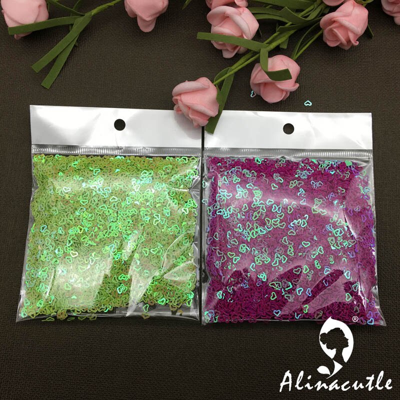 40g 4mm hart Pailletten Paillette Naaien Kledingstuk Accessoires, Kleding accessoires, DIY Pailletten scrapbooking shakes: NO 4