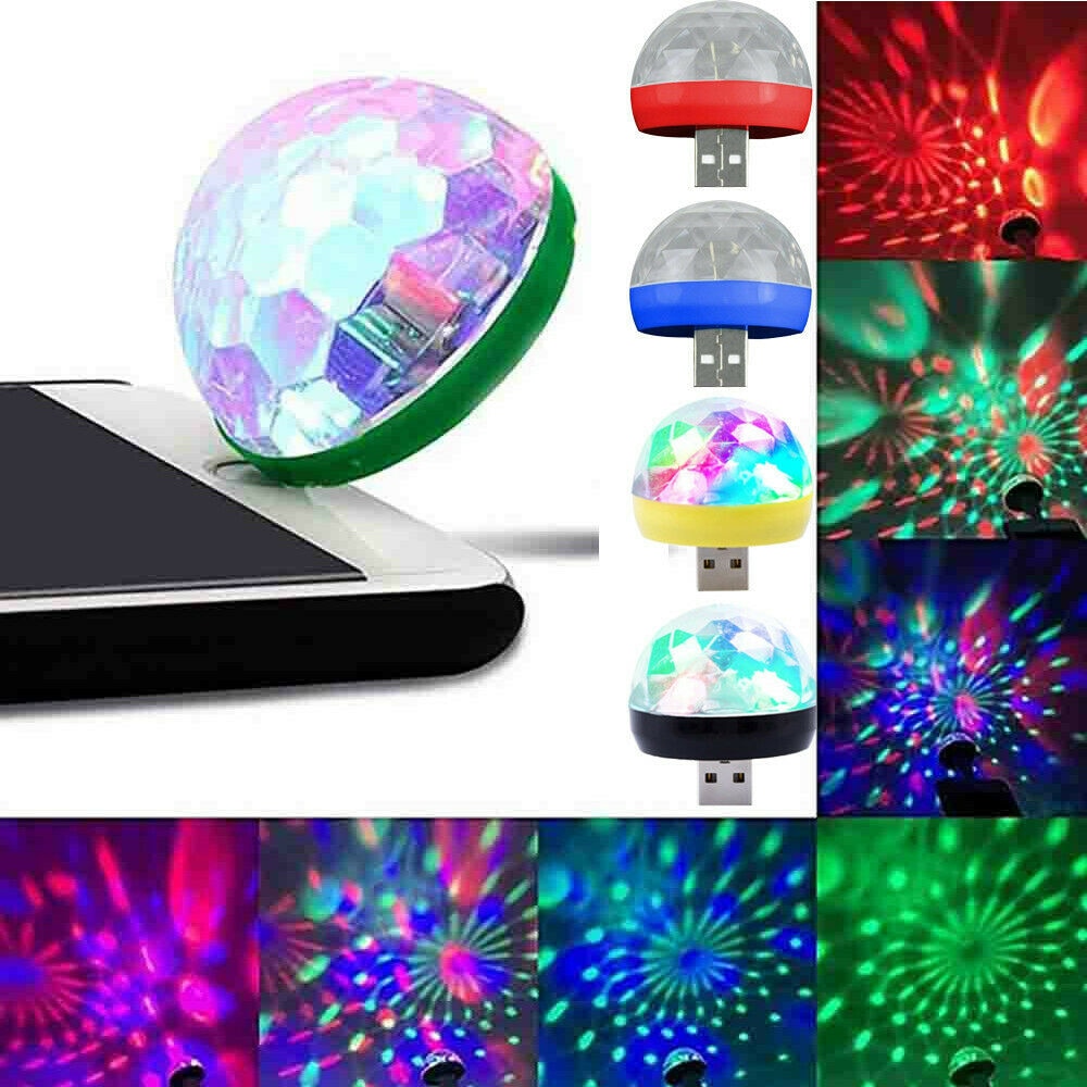 Taşınabilir USB Mini LED RGB disko sahne işık parti kulübü DJ KTV Xmas dekorları sihirli ev telefonu top lamba