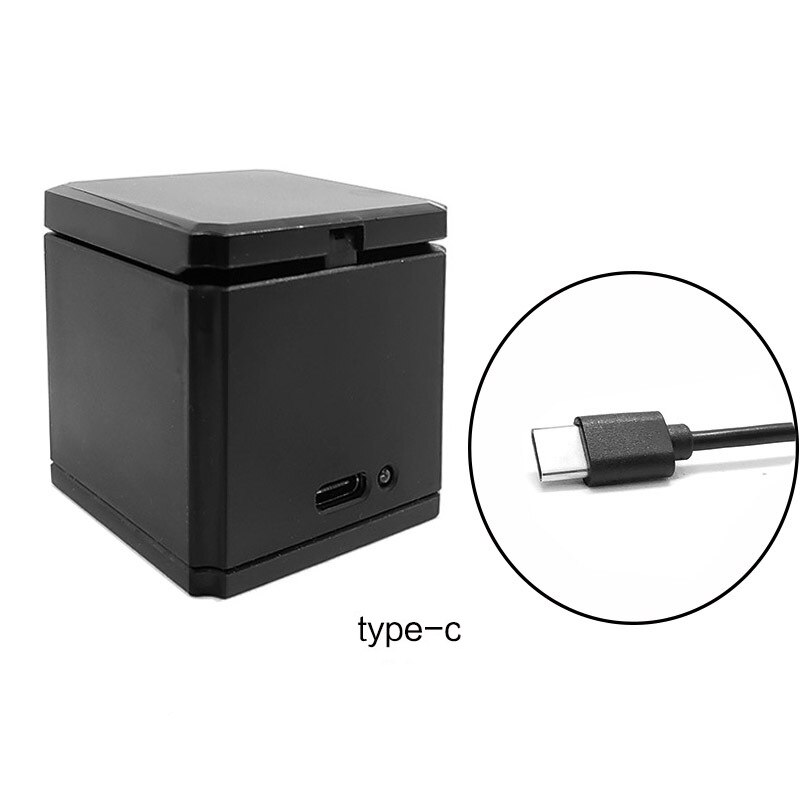Carregador de bateria usb + cabo tipo c para gopro, acessórios três/dual portas hero 8 7 6 5 câmera de ação preta