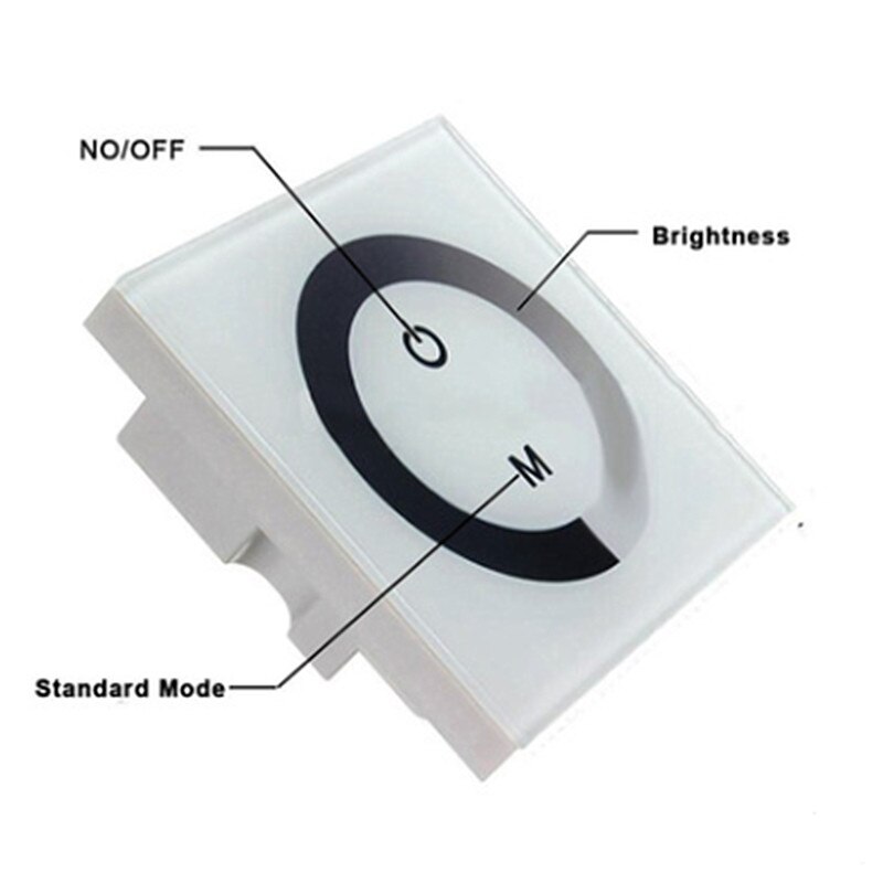 LED TM06 pannello controller a parete in vetro touch monocromatico su dimmer