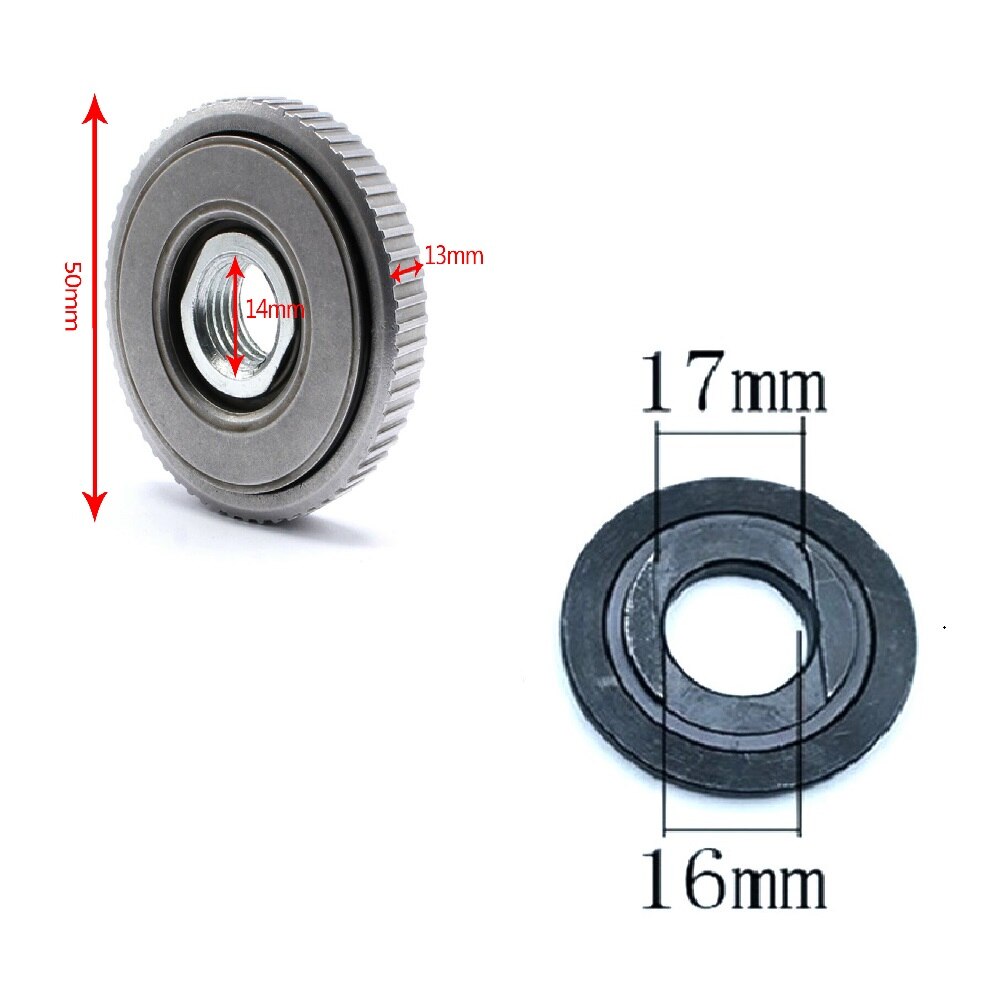 2pcs Flange Nuts M14 Thread Quick-release Clamping Nut Locking Plate Chuck Set Replacement Accessories For M14 Angle Grinder SDS