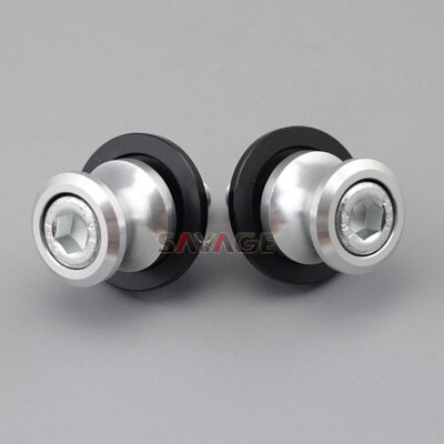 Achterbrug Spoelen Slider Voor KAWASAKI NINJA ZX-6R ZX-9R ZX-10R ZX-12R ZX-14R ZZR 600/1400 ZX6R ZX9R ZX10R ZX12R ZX14R Stand Schroef: Silver