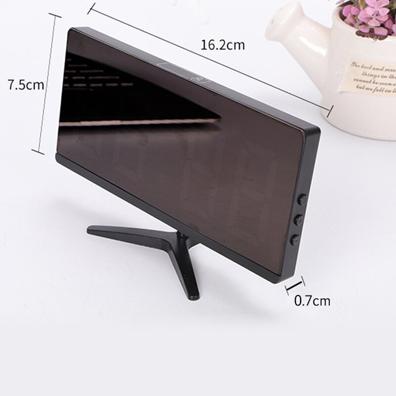 LED Digital large number display Temperature Alarm Clock Electronic nixie clock usb charge Mirror watch of Home Decoration