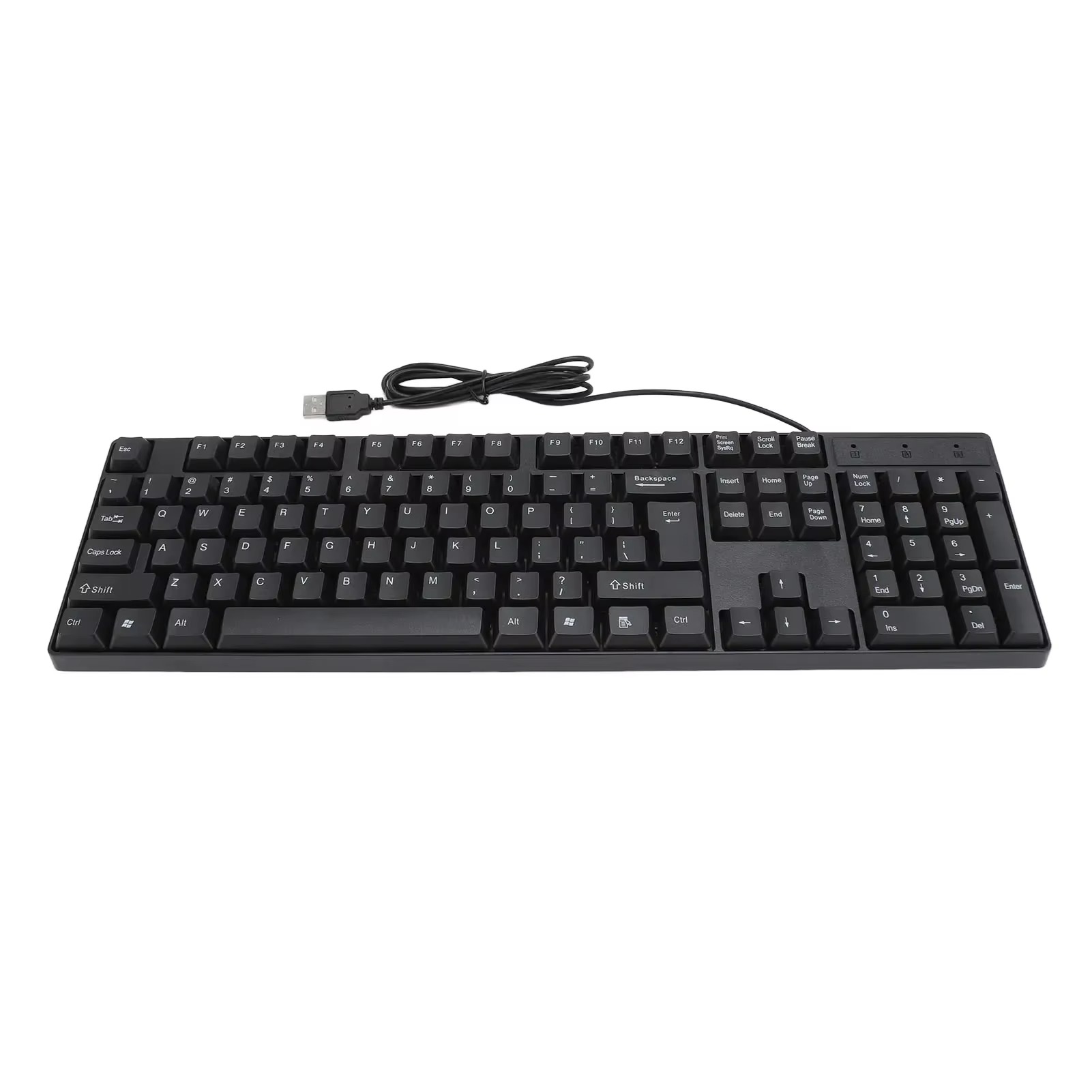 104-klawiszowa klawiatura przewodowa USB angielski/rosyjski/hiszpański/francki język ergonomiczna konstrukcja klawiatura do gier do laptopów biurowych
