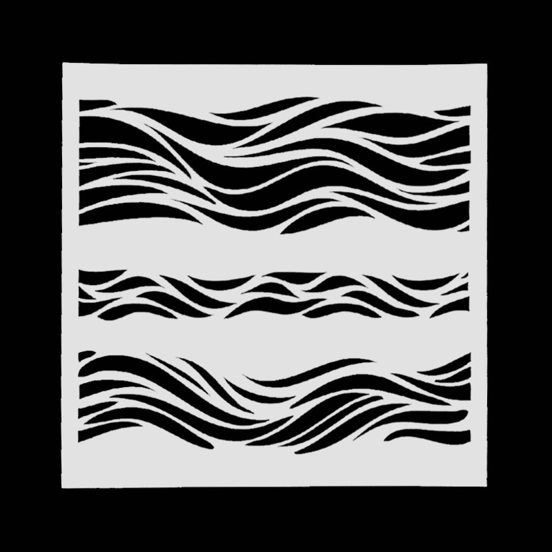 Water wave pvc Layering Stencils for DIY Scrapbooking/photo album Decorative Embossing DIY Paper Cards Crafts