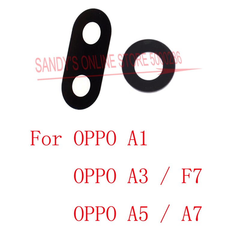 10 stuks achtercamera glazen lens voor oppo  a1 a3 a5 a7 f7 grote camera lens glazen afdekking met zelfklevende sticker onderdelen
