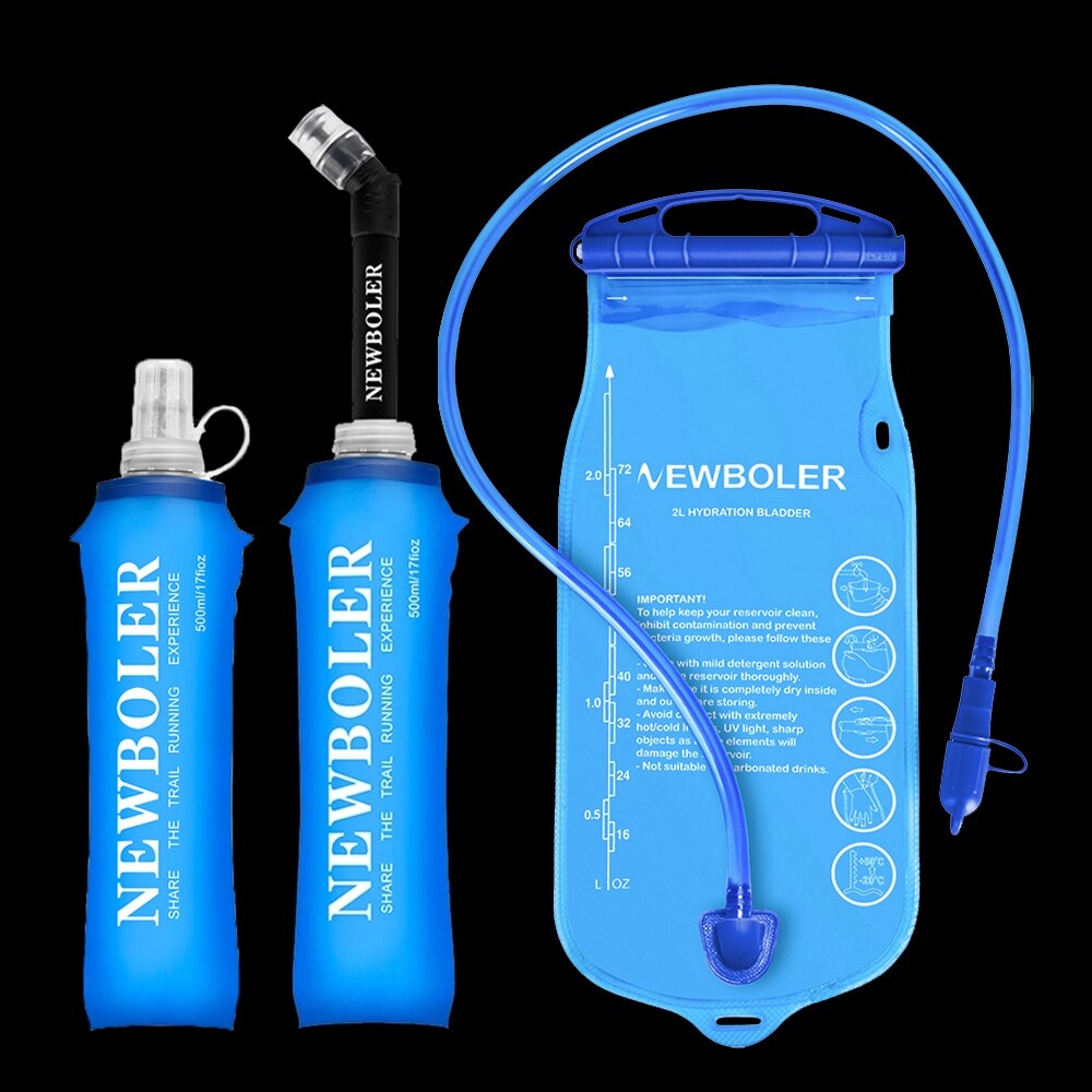 Camping Water Reservoir Water Bladder Hydration Pack Storage Bag BPA Free - 0.25L 0.5L 2L Running Hydration Vest Backpack