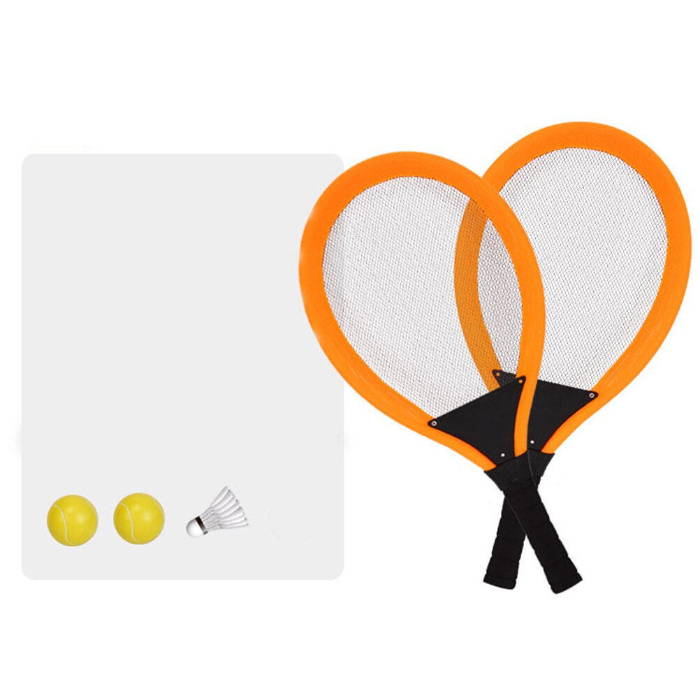 1 sæt holdbare pædagogiske badminton tennisracketer bolde sæt forældre-barn sportsspil legetøj børn lege spil legetøj til udendørs