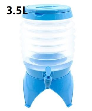 3.5L/5.5L/7.5L Outdoor Waterzakken Opvouwbare Draagbare Drinken Kamp Koken Picknick Bbq Water Container Bag Carrier Auto water Tank: blue-3.5L