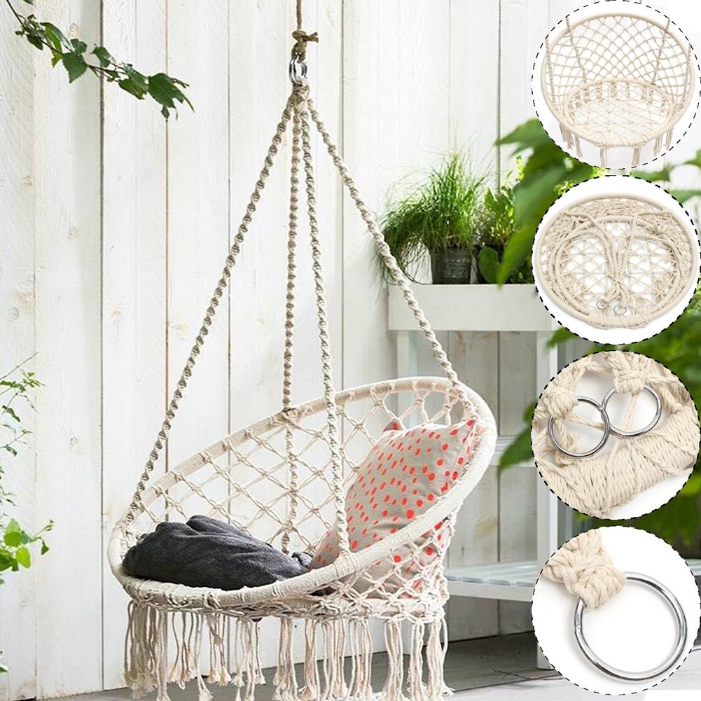 Hamac extérieur Style nordique rond intérieur suspendu chaise dortoir jardin balcon unique sécurité hamac maison jardin extérieur décor