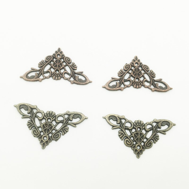 Coins métalliques Vintage pour livres, Scrapbooking, Albums photos, Menus, protection d'angle, artisanat en métal, ornement DIY, 35x35mm, 10 pièces/lot