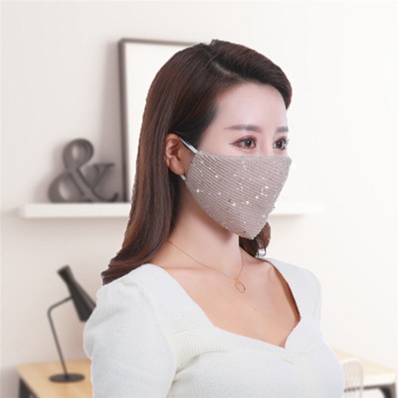 Cubiertas faciales de lentejuelas Unisex, cubierta lavable reutilizable, transpirable, a prueba de polvo, suministros de protección al aire libre: Style7