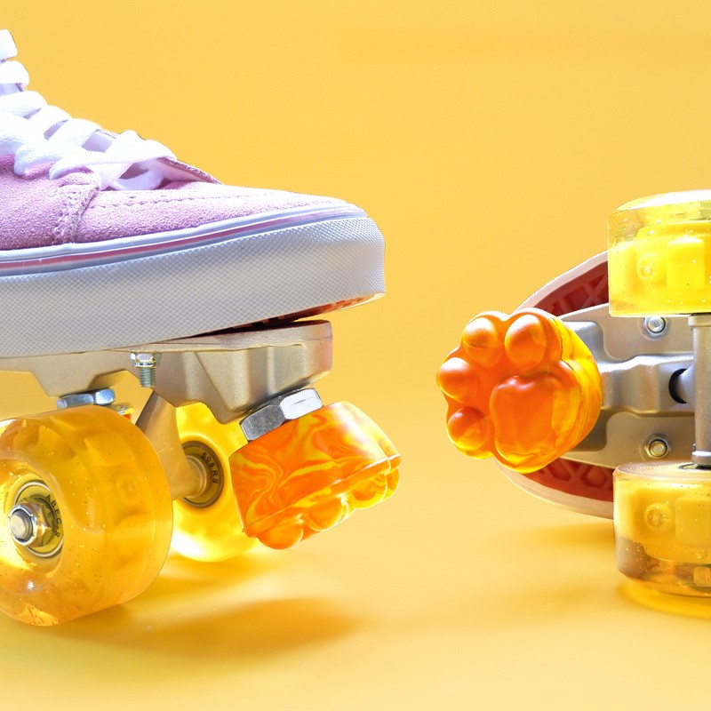 Cat Claw Shape Quad Skates Break Roller Skating Stop Brake Outdoor Sliding Sports 4 Wheels Skate Shoes Accessories Replacement