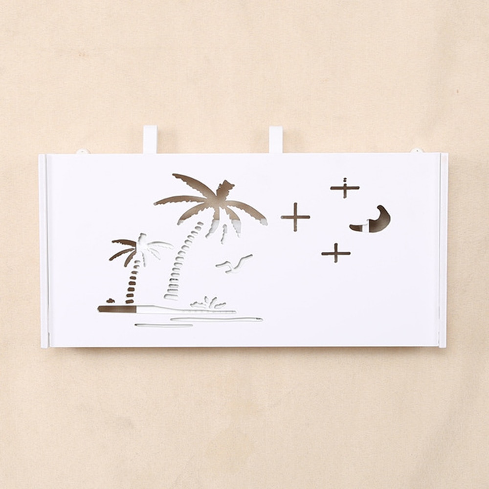 Wireless Wifi Router Lagerung Box PVC panel Regal Wand Hängen Stecker Bord Halterung Kabel Wand Regal Lagerung Organizer Wohnkultur: 40.5x20.5x9.5cm / coconut tree