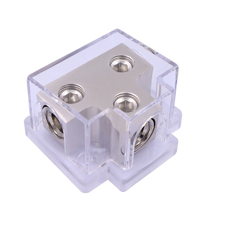 Car Audio Amplifier Power Distribution Block 1 in 2 Out Way Power Ground Distributor Blocks Negative Grounding Tap Box: Default Title