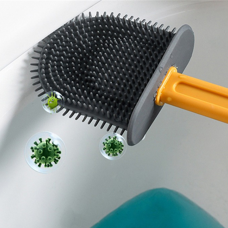 Silicone Toilet Brush Easy To Hang Thoroughly Clean Health Revolutionary Ergonomics Premium Ergonomic Toilet Cleaner Durable