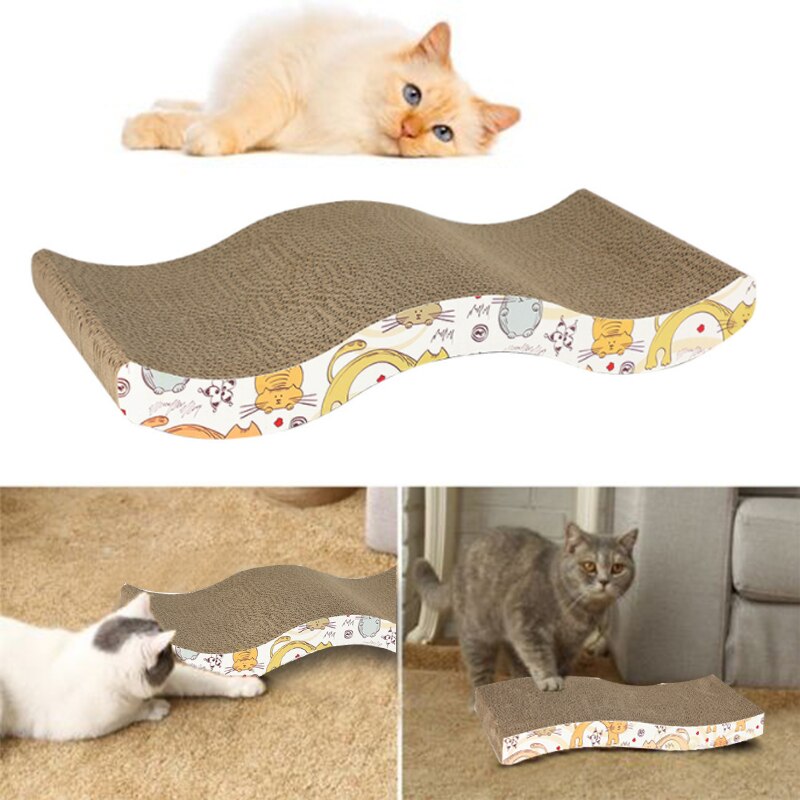 Kissan raapimislauta suora/sauma/kaavin isoille kissoille, kaksipuolinen kestävä lemmikkikissan raapimisalusta, matto kissanmintulla, kynsienhoitolelu