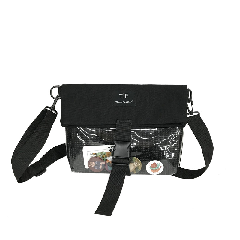 Liefhebbers Messenger Tassen Japanse Stijl Ita Tas voor Meisjes Persoonlijkheid Duidelijke Zak Zomer Cool Itabag streetwear tassen vrouwen H812: black