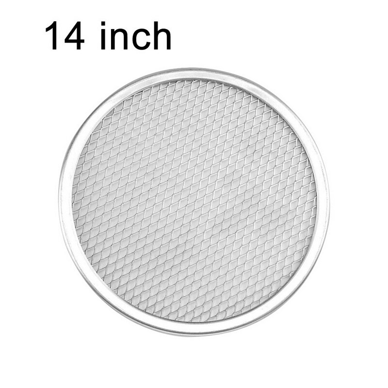 Nonstick bagegrej pizza pande aluminium pizza skærm til køkken restaurant pizza net aluminium fortykket pizza bageware net: 14 tommer