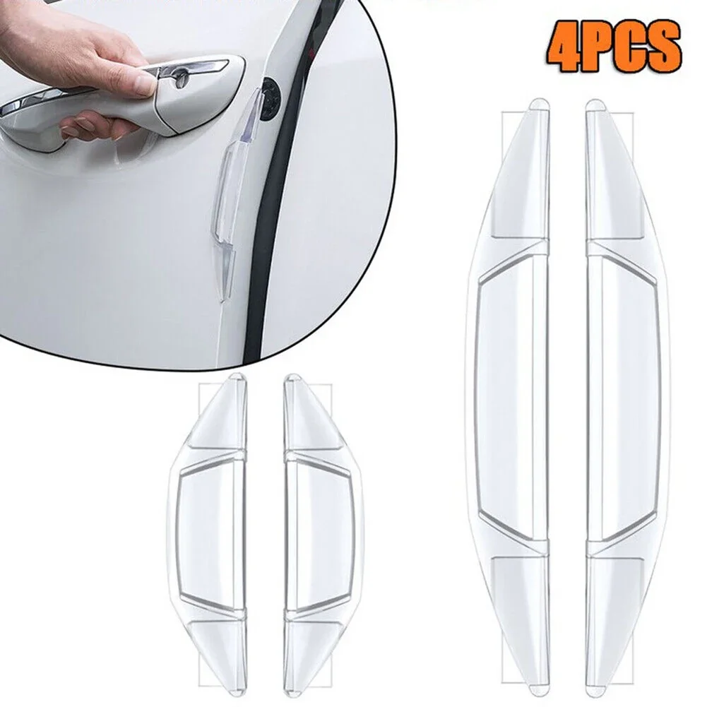 4Stck Auto Aufkleber Tür Rand Wachen Schutz trimmen Molding Streifen transparent Gummi Anti-kollision Absturz Barrieren Bar Streifen