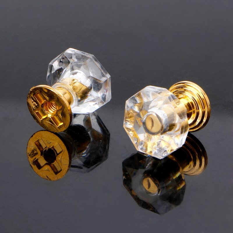 10Pcs Diamond Shape Crystal Glass Cabinet Knop Lade Pull Handvat Voor Sieraden Doos