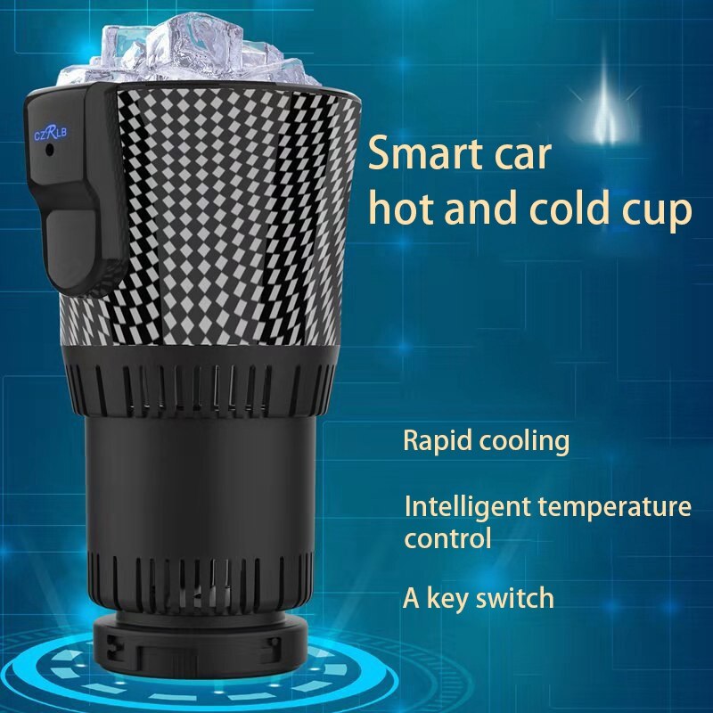 2-In-1 Smart Car Cup Warmer and Cooler 12V3A Electric Coffee Warmer Beverage Cooling & Heating Cup for Car Trip Bottle Cooler Wa